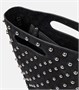 Сложенная сумка-тоут из замши с украшением Alaïa, черный 6950272