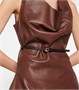 Кожаный ремень с узлом Bottega Veneta, черный 2124742