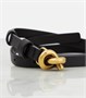 Кожаный ремень с узлом Bottega Veneta, черный 2124742