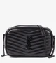 Кожаная сумка через плечо lou mini Saint Laurent, черный 6956307