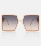 Солнцезащитные очки в массивной оправе 30Montaigne SU Dior Eyewear, розовый 2075803