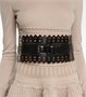 Кожаный корсетный ремень Alaïa, черный 2114862