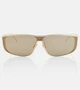 Солнцезащитные очки прямоугольной формы SL 605 Saint Laurent, золотой 2109870