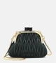 Кожаный клатч Miu Belle Mini с эффектом матрасного стежка Miu Miu, Smeraldo 25624800