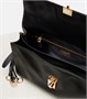 Мягкий звук Большая кожаная сумка через плечо Prada, черный 25639109