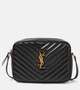 Кожаная сумка через плечо lou camera Saint Laurent, черный 5979504