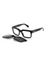 Off-White Eyewear солнцезащитные очки в квадратной оправе, черный 24568054