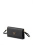Мини-сумка Prada из кожи с треугольным логотипом, черный 15684156