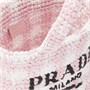 Маленькая женская сумка из соломы, лозы и рафии снежно-розового цвета PRADA 26491700