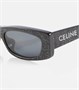 Украшенные солнцезащитные очки прямоугольной формы Celine, черный 2073124
