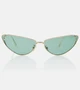 Солнцезащитные очки MissDior B1U в оправе «кошачий глаз» Dior Eyewear, зеленый 2075972