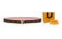 Женский кожаный ремень Louis Vuitton, темно-коричневый/розовый 11433428