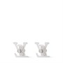 Серьги Louis Vuitton с инициалами LV, серебряные 22193349