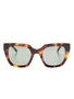 Saint Laurent Eyewear солнцезащитные очки в оправе 'кошачий глаз', коричневый 17991698