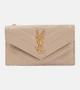 Кожаный кошелек Cassandra Saint Laurent, бежевый 2106448
