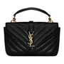 Колледж Кожаная Сумка Через Плечо, Мини Сумка Женская Черная SAINT LAURENT 26501519