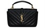 Колледж Кожаная Сумка Через Плечо, Мини Сумка Женская Черная SAINT LAURENT 26501519