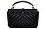 Колледж Кожаная Сумка Через Плечо, Мини Сумка Женская Черная SAINT LAURENT 26501519