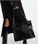 Сумка-шоппер niki из жатой кожи Saint Laurent, черный 5979306