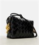 Мини-сумка Loop из кожи через плечо Bottega Veneta, Black/M Brass 25620349