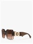 Versace VE4405 Женские массивные прямоугольные солнцезащитные очки, прозрачный коричневый/коричневый с градиентом 2526983