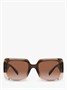 Versace VE4405 Женские массивные прямоугольные солнцезащитные очки, прозрачный коричневый/коричневый с градиентом 2526983