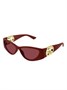 Gucci Eyewear солнцезащитные очки в оправе 'кошачий глаз', красный 24570541