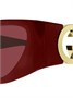 Gucci Eyewear солнцезащитные очки в оправе 'кошачий глаз', красный 24570541