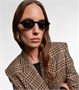 SL 751 Jeanne овальные солнцезащитные очки Saint Laurent, Black-Black-Black 25635249