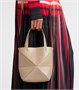Складная кожаная сумка-пазл Fold Mini Loewe, песочный 25641395