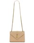 Средняя сумка-конверт на цепочке Saint Laurent, цвет Dark Toffee 22362545