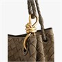 Сумка через плечо Bottega Veneta из замши плетеная, зеленый 25088620