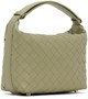 Зелёная мини-сумка Wallace Bottega Veneta, Travertine/Gold 21475074