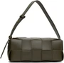 Сумка-кассета цвета хаки для кирпичей Bottega Veneta 21481987