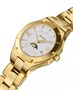 Женские часы Swiss Be Balmain Moonphase Diamond (1/20 ct. t.w.) с бриллиантами, позолоченные PVD, из нержавеющей стали, браслетные, 33 мм 25272474