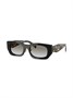 Prada Eyewear солнцезащитные очки в геометричной оправе, черный 22630334