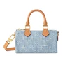 LOUIS VUITTON Луи Виттон Нано Спиди Голубая джинсовая сумка 27974017