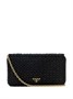 Плетеная сумка Prada с треугольным логотипом, черный 15687262