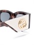 Солнцезащитные очки Gucci Eyewear в прямоугольной оправе, коричневый 17996268