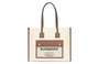 Сумка-шоппер Burberry Freya, бежево-коричневая 4500614