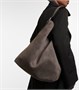 Замшевая большая сумка с поясом Toteme, серый 5979206