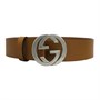 Мужской кожаный ремень GUCCI, коричневый 27943023