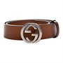 Мужской кожаный ремень GUCCI, коричневый 27943023