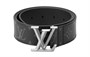LOUIS VUITTON Мужской кожаный ремень из коровьей кожи черный, Black 27972930