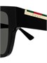 Солнцезащитные очки Gucci, прямоугольные, черные 28682788