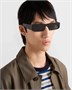 Солнцезащитные очки с треугольным логотипом Prada, серый 47353386