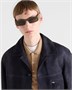 Солнцезащитные очки с треугольным логотипом Prada, коричневый 47353379