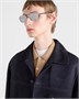 Солнцезащитные очки с логотипом Prada, серебряный 47353364