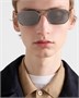 Солнцезащитные очки с логотипом Prada, серебряный 47353364