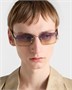 Солнцезащитные очки с культовой металлической табличкой Prada, фиолетовый 47353366